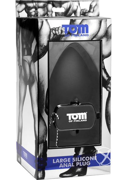 Tom of Finland Large Silicone Anal Plug Premium Black Silicone