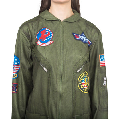 Top Gun Flight Suit Costume Pajama Union Suit