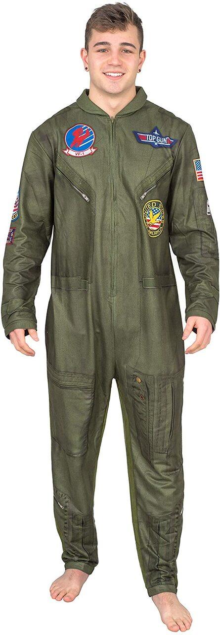 Top Gun Flight Suit Costume Pajama Union Suit