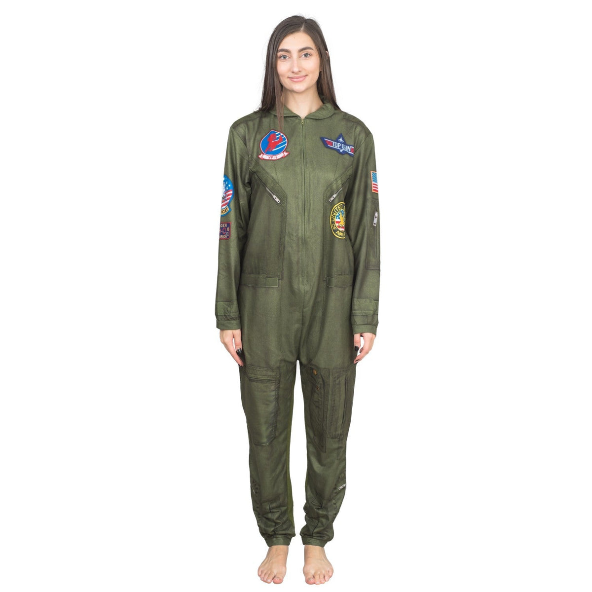 Top Gun Flight Suit Costume Pajama Union Suit