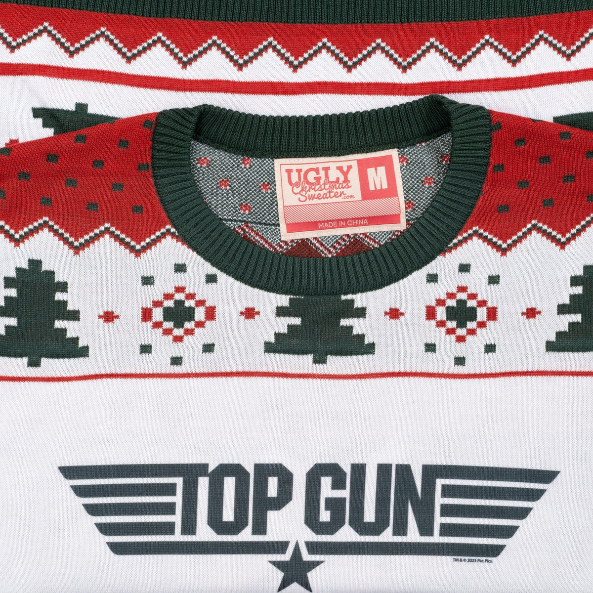 Top Gun Green Logo Christmas Sweater