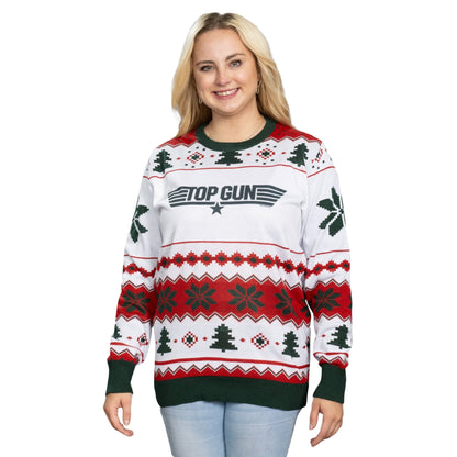 Top Gun Green Logo Christmas Sweater