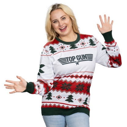 Top Gun Green Logo Christmas Sweater
