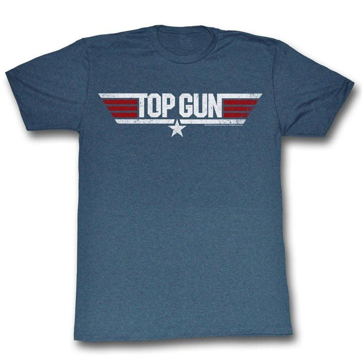 Top Gun Logo Heather Navy T-Shirt