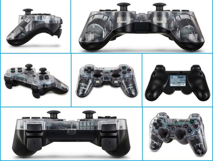 Transparent Eye Catching Wireless Dual Shock Bluetooth Joystick Gamepad Console Controller Compatible With PC Laptop