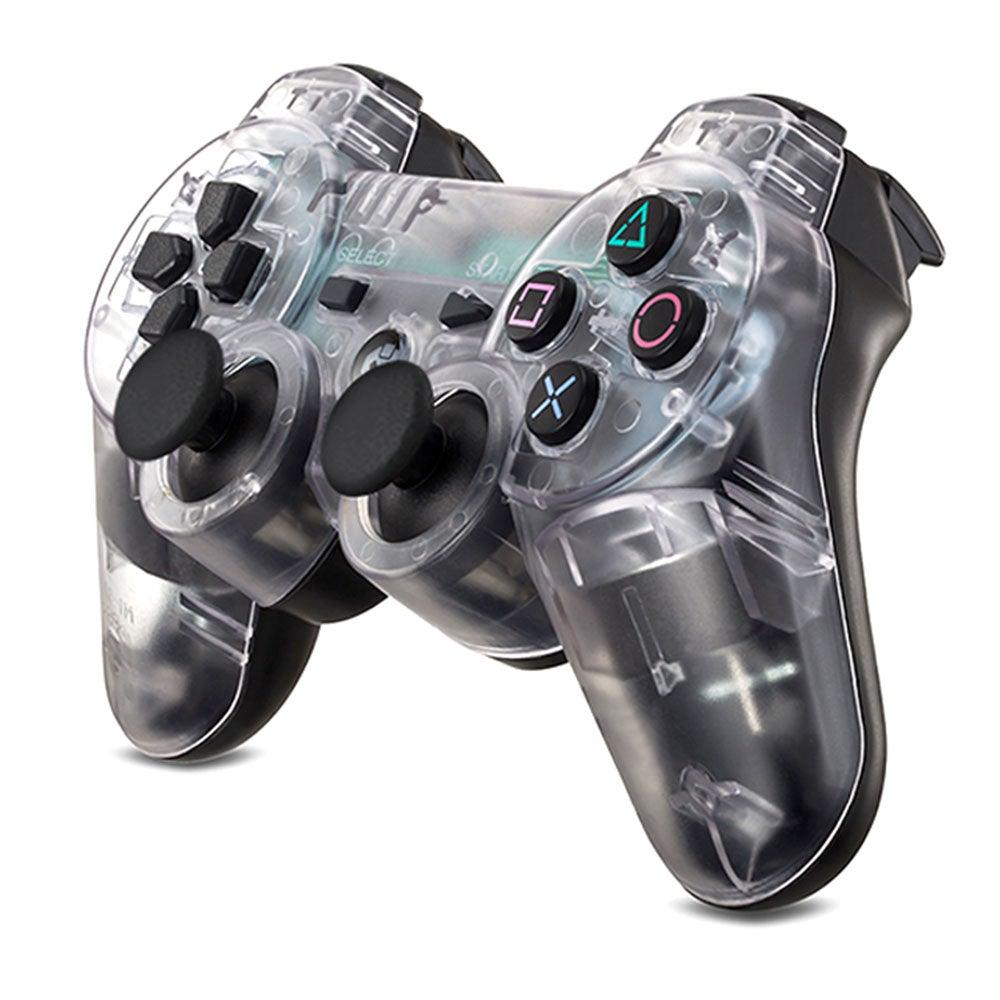 Transparent Eye Catching Wireless Dual Shock Bluetooth Joystick Gamepad Console Controller Compatible With PC Laptop