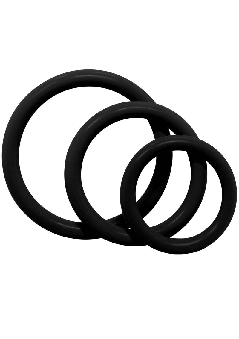 Tri Rings Multi Color Cock Ring Set