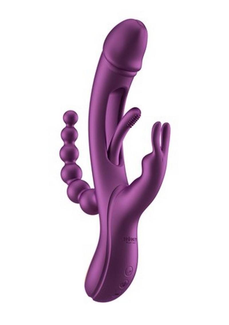 Trilux App-Controlled Silicone Rabbit Vibrator with Anal Beads
