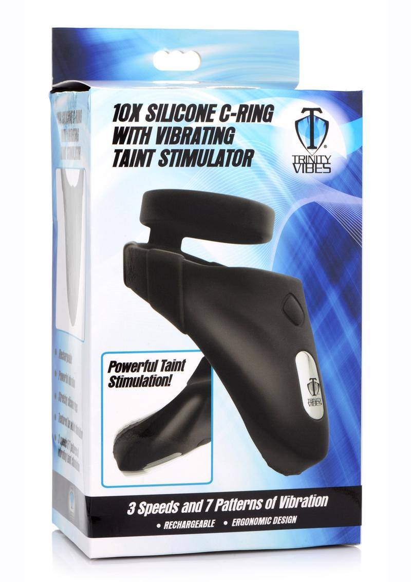 Trinity Vibes 10X Rechargeable Silicone C-Ring with Vibrating Stimulator