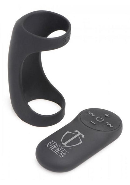 Trinity Vibes 28X G-Shaft Rechargeable Silicone Ring with Remote Control