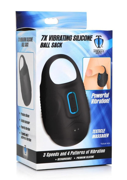 Trinity Men 7X Vibrating Silicone Ball Sack 3 SpeedsTesticle Massager