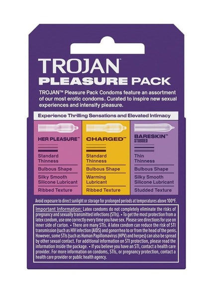Trojan Pleasure Pack Condoms 3 Count