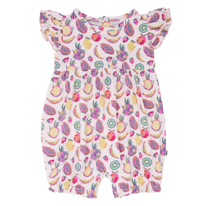 Tropical Fruit Ruffle Romper