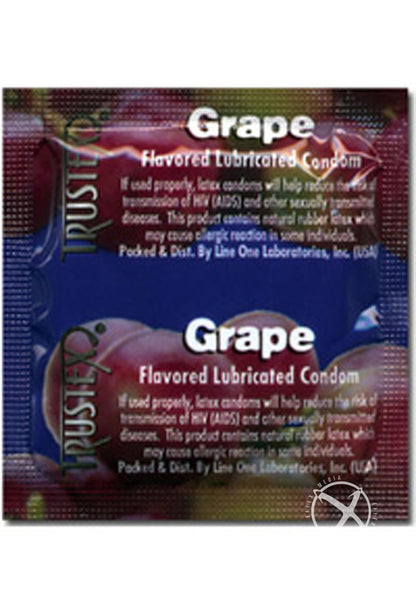 Trustex Grape Flavored Lubricated Reservoir Tip Condoms