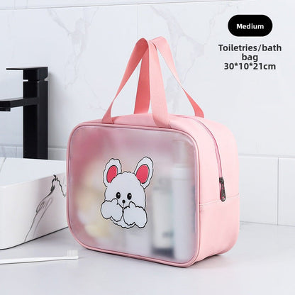Cosmetics storage bag, wet and dry separation toilet bag, fitness transparent waterproof cosmetic bag, transparent makeup purse,Makeup bag with compartments,
