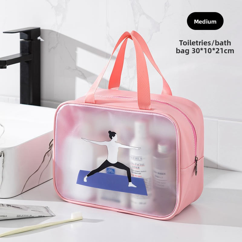 Cosmetics storage bag, wet and dry separation toilet bag, fitness transparent waterproof cosmetic bag, transparent makeup purse,Makeup bag with compartments,