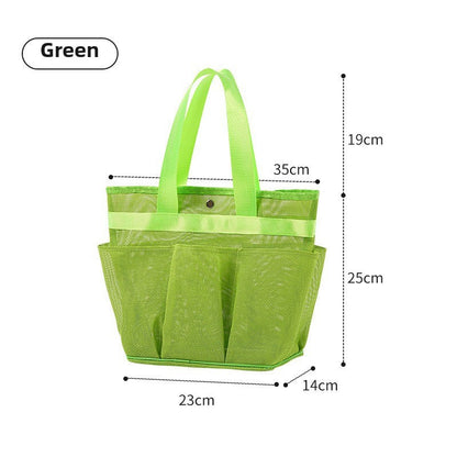 Mesh bath bag, mesh pocket tote swimming wash bag, men&