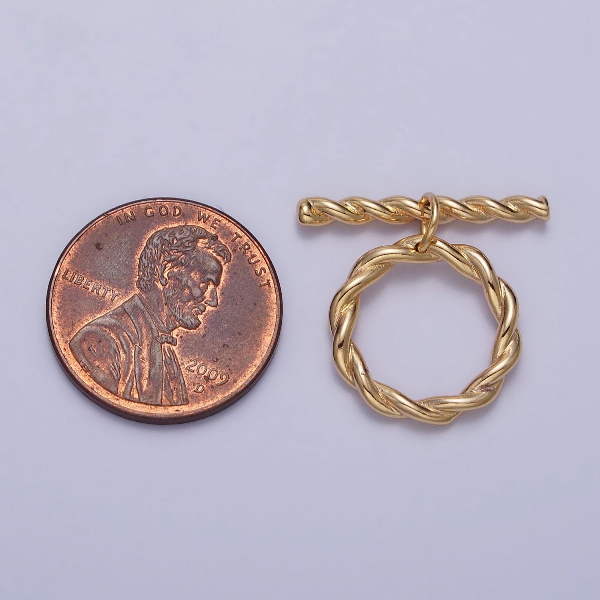 Twisted Rope Toggle Clasps Jewelry Closure Supply in Gold &amp; Silver | Z-055 Z-056