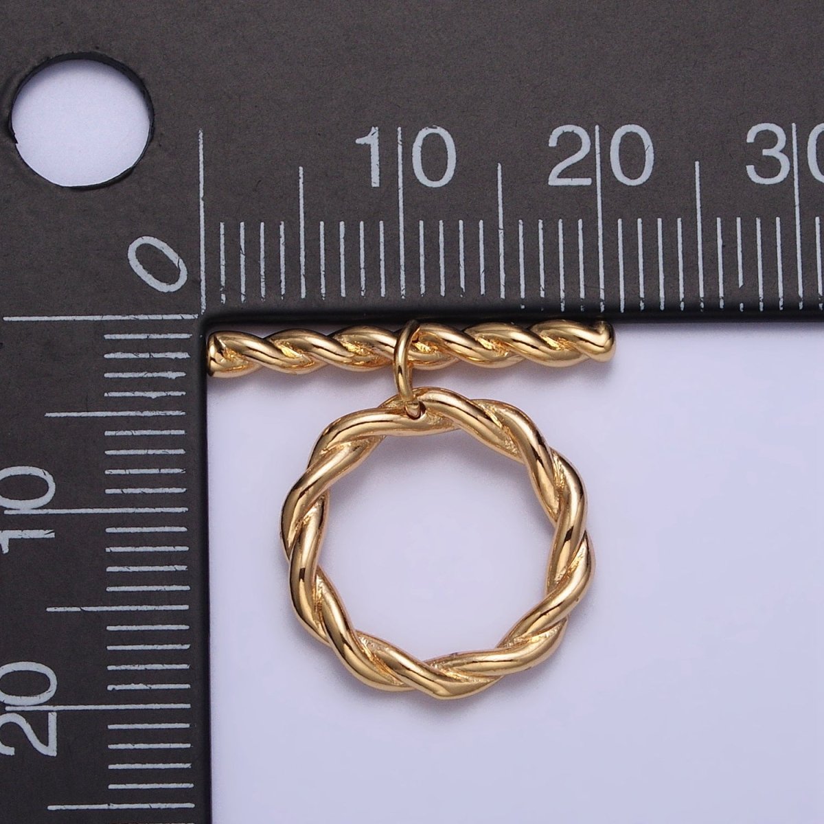 Twisted Rope Toggle Clasps Jewelry Closure Supply in Gold &amp; Silver | Z-055 Z-056