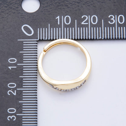Two Toned Gold Filled Micro Paved CZ Gradient Starlight Path Ring | O143