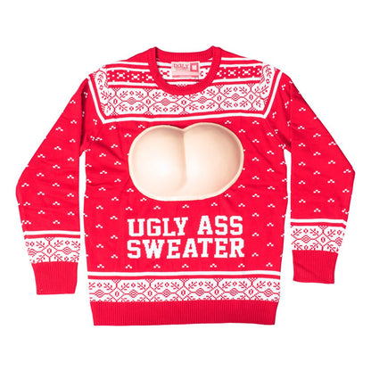 Ugly Behind Funny NOT PC Adult Unisex 3D Butt Ugly Christmas Sweater