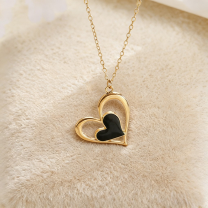Sweet Hollow Heart Pendant Necklace &amp; Earrings Set