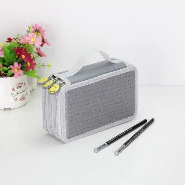 Unique Purple Cute Big 36/48/72 Holes Stationery Students Pencil Case High Quality Large Capacity Pencil Box