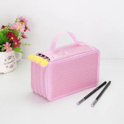 Unique Purple Cute Big 36/48/72 Holes Stationery Students Pencil Case High Quality Large Capacity Pencil Box