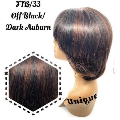 Unique 100% Human Hair Full Wig Style B1 New With Tags