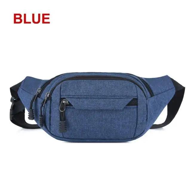Unisex Casual Crossbody Women Waist Bag Retro Design Large Capacity Canvas Travel Adjustable Phone Bag Fanny Hip Bags Hands-Free Wallets Waist Pack