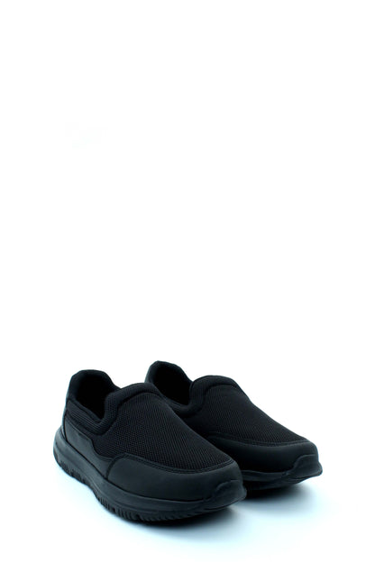 Black Chunky-Sole Slip-On Sneakers for Men | Wessi