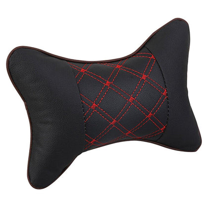 Universal Car Neck Pillows PVC Leather Breathable Mesh Auto Car Neck Rest Headrest Cushion Headrest Pillow Pillow Neck Pillows PU &amp; Cloth Excellent Durability Auto Safety Car Headrest Breathe Seat Head Neck Rest Pillow Universal Fit For All Vehicles