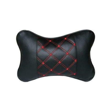 Universal Car Neck Pillows PVC Leather Breathable Mesh Auto Car Neck Rest Headrest Cushion Headrest Pillow Pillow Neck Pillows PU &amp; Cloth Excellent Durability Auto Safety Car Headrest Breathe Seat Head Neck Rest Pillow Universal Fit For All Vehicles
