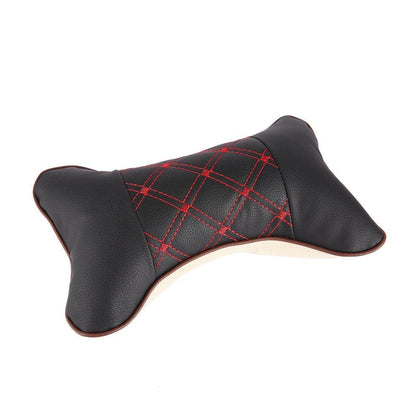 Universal Car Neck Pillows PVC Leather Breathable Mesh Auto Car Neck Rest Headrest Cushion Headrest Pillow Pillow Neck Pillows PU &amp; Cloth Excellent Durability Auto Safety Car Headrest Breathe Seat Head Neck Rest Pillow Universal Fit For All Vehicles
