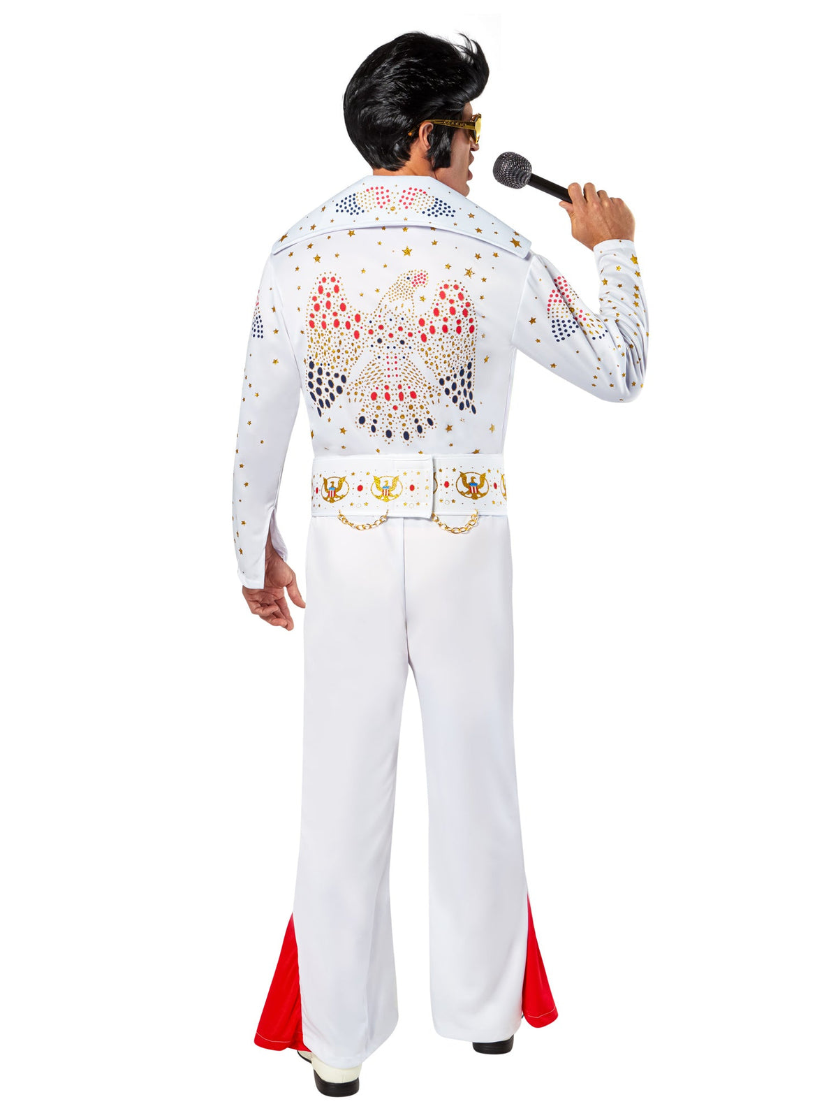 Aloha Deluxe Elvis White Jumpsuit Adult Costume