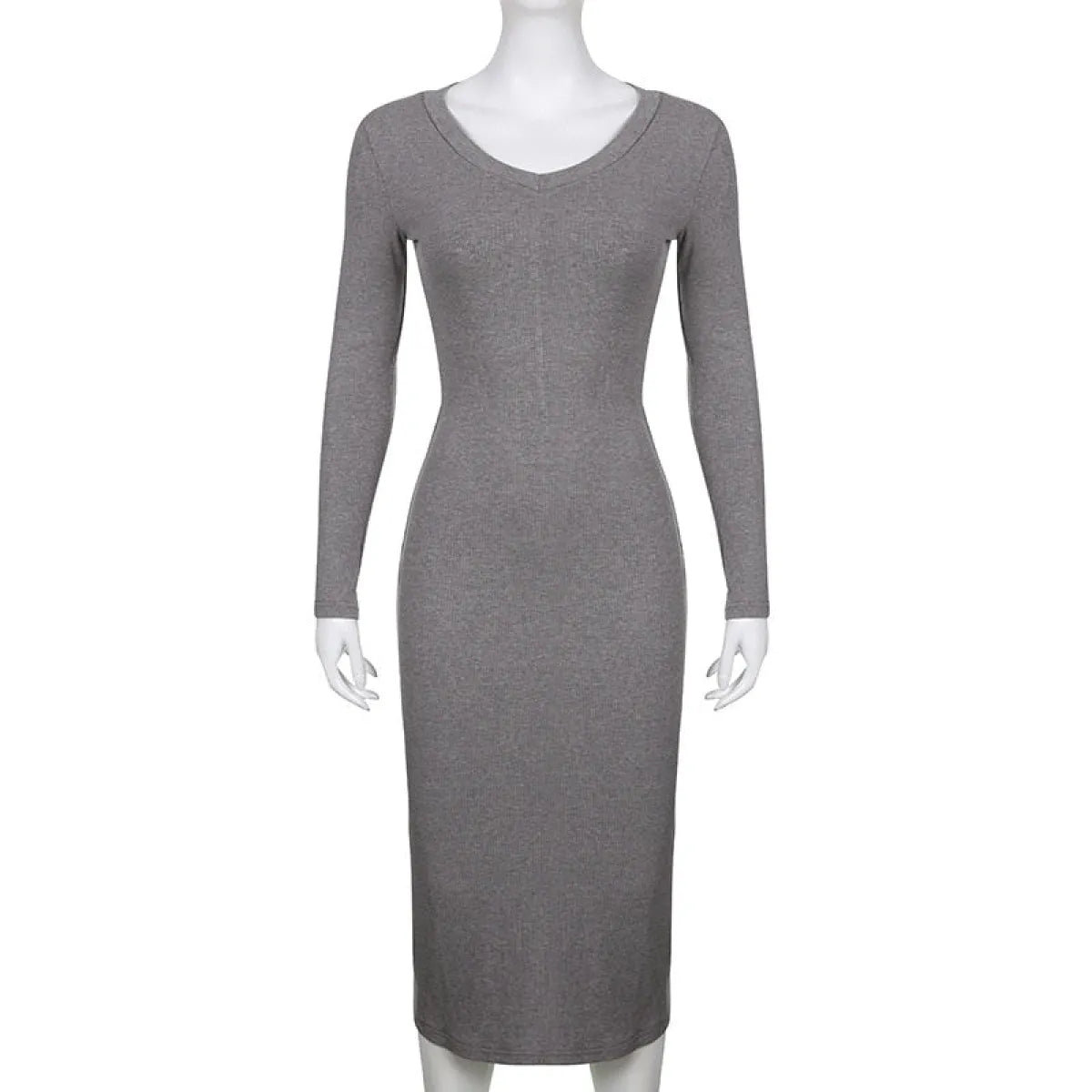 V-neck Knitted Dress