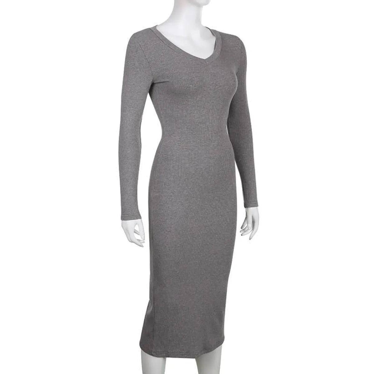 V-neck Knitted Dress