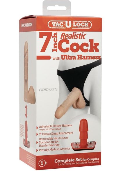 Vac-U-Lock FIRM SKYN Realistic Cock And Ultra Harness Kit