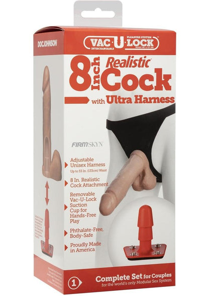 Vac-U-Lock FIRM SKYN Realistic Cock And Ultra Harness Kit