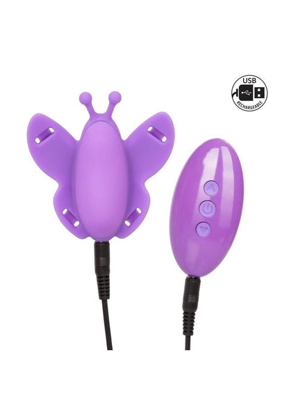 CalExotics Venus Butterfly USB Rechargeable Silicone Strap-On