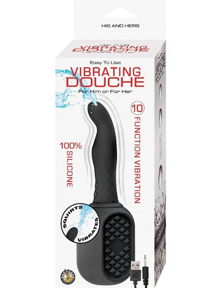Vibrating Silicone Douche 10 Function Anal Douche