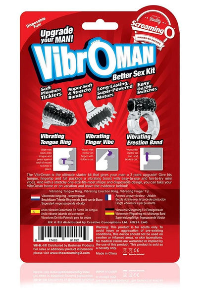 Screaming O VibroMan Better Sex Kit Disposable Vibrating Set