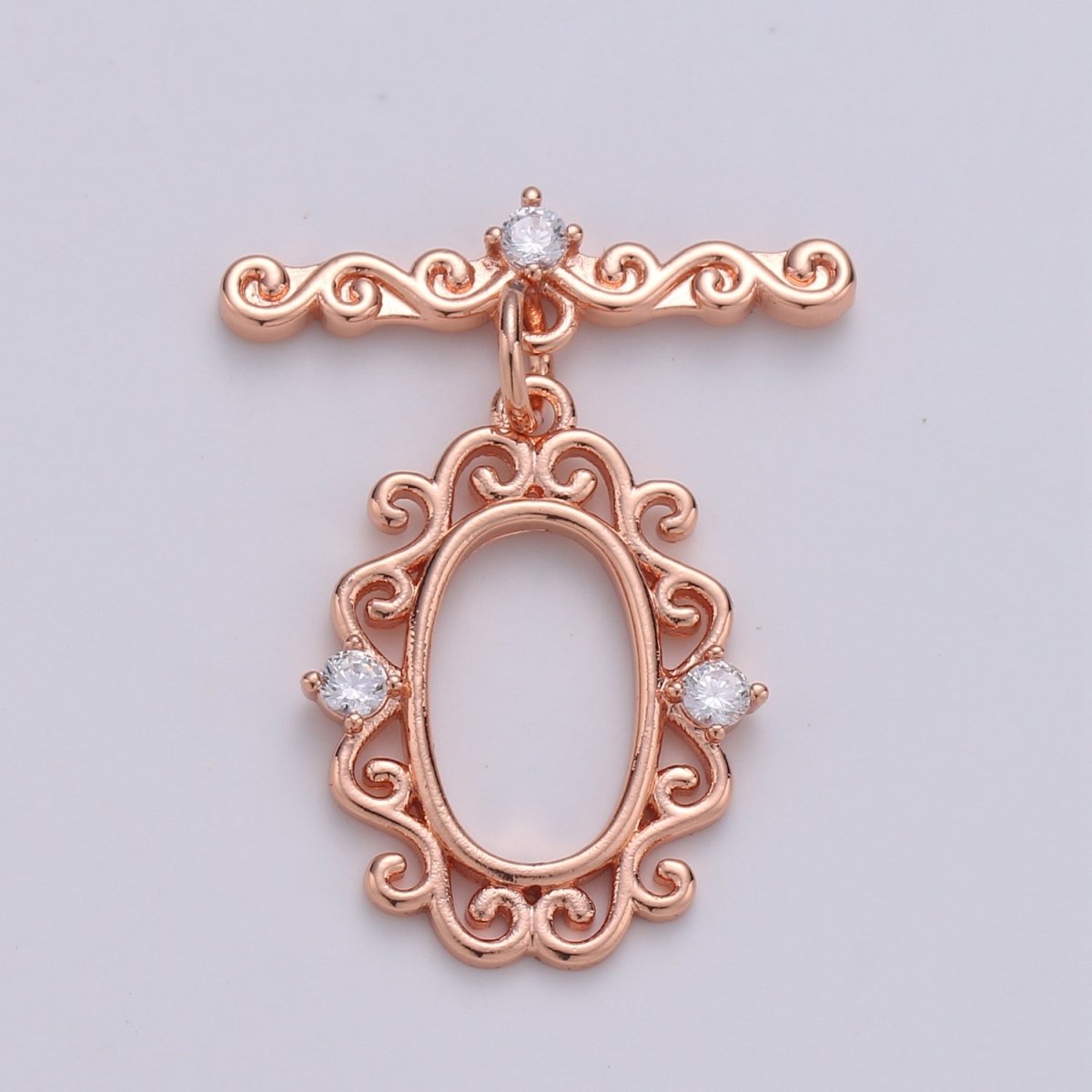 Victorian Style Gold Toggle Clasp, Rose Gold , Black, Silver Bee Clasps Fancy Design OT Clasp Jewelry Supply for Bracelet Necklace Component L-100~L-103