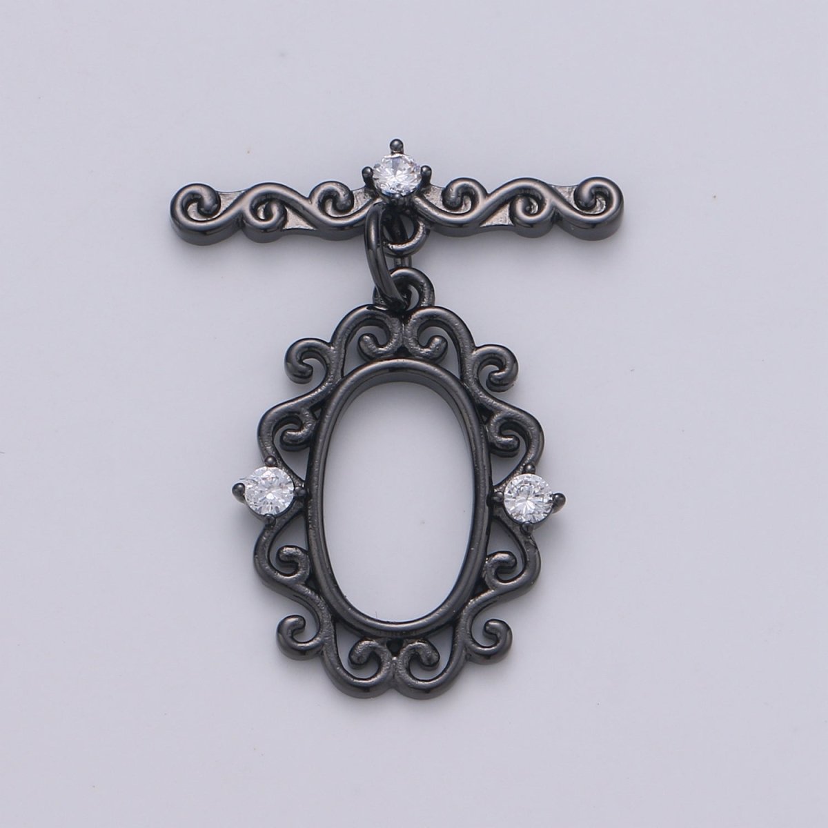 Victorian Style Gold Toggle Clasp, Rose Gold , Black, Silver Bee Clasps Fancy Design OT Clasp Jewelry Supply for Bracelet Necklace Component L-100~L-103