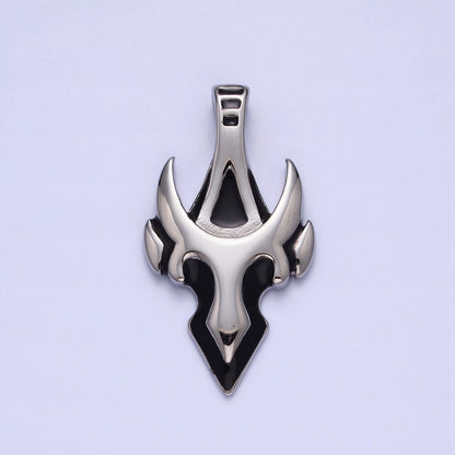 Viking Mask Pendant Stainless Steel Mask Charm for Men Jewelry J-742