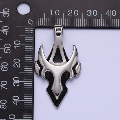 Viking Mask Pendant Stainless Steel Mask Charm for Men Jewelry J-742