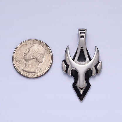 Viking Mask Pendant Stainless Steel Mask Charm for Men Jewelry J-742