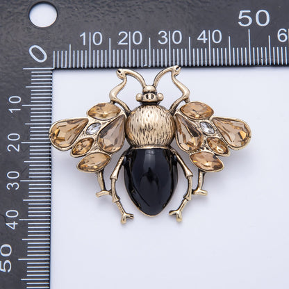 Vintage Gold 49mm x 38mm Insect Animal Pin Brooch | BH-030