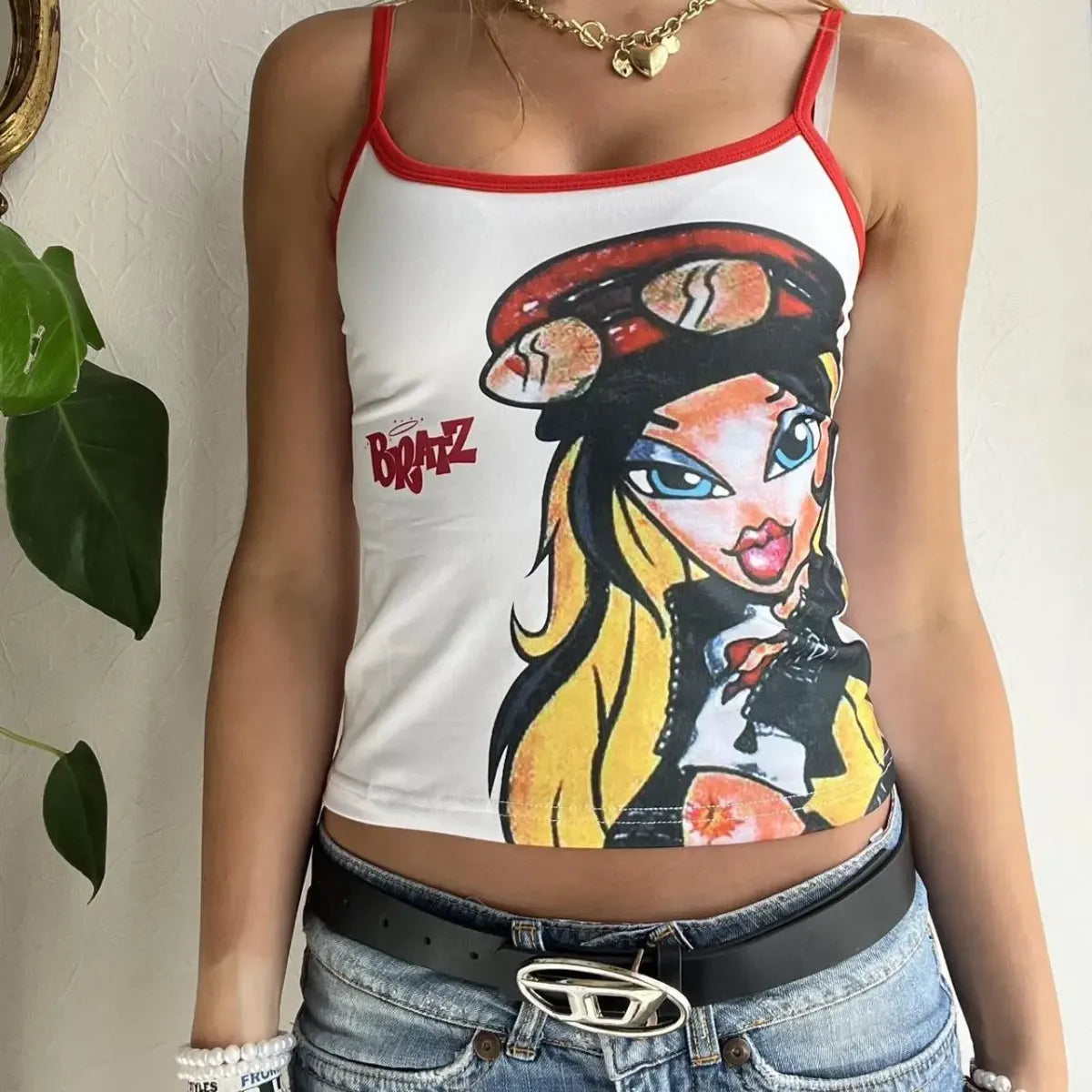 Anime Print Tank Top: Vintage Harajuku Streetwear