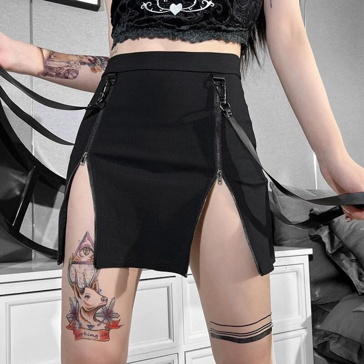 Vintage Kawaii Gothic Skirt